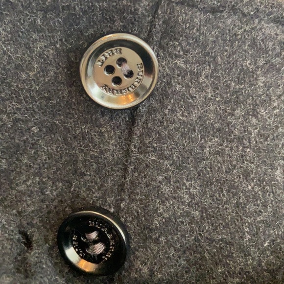 BURBERRY Brit Grey Wool Mini Skirt High Waisted Belter Paper Bag Wooled Pocket L - Picture 5 of 10